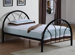                                                  							Transitional Black Twin Bed, 42.00 ...
                                                						 