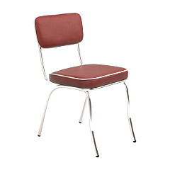                                                  							Retro Red and Chrome Dining Chair (...
                                                						 