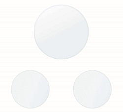                                                  							Set of Three Glass Table Tops , 25"...
                                                						 