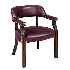                                                  							Burgundy Leatherette Office Chair, ...
                                                						 