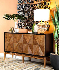                                                  							Accent Cabinet (Brown/Gold) 60.00 X...
                                                						 