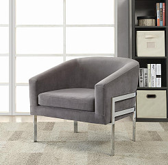                                                  							Contemporary Grey Accent Chair, 31....
                                                						 