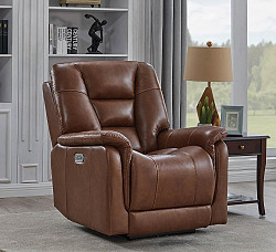 Triple Power Recliner, Chestnut, 38...