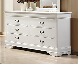                                                 							Louis Philippe White Six-Drawer Dre...
                                                						 