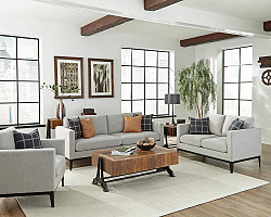                                                  							Apperson Modern Grey Sofa, 83.50 X ...
                                                						 