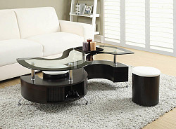 Delange Cappuccino/Chrome Coffee T...
