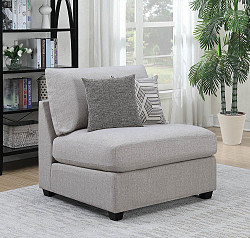                                                  							Cambria Transitional Grey Armless C...
                                                						 