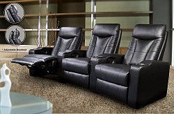                                                  							Pavillion Black Leather Four-Seated...
                                                						 