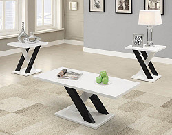                                                  							Contemporary Black/White Three-Piec...
                                                						 