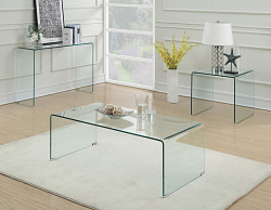 Contemporary Clear Sofa Table, 43.2...