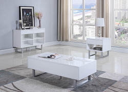                                                  							Contemporary Glossy  White/Brushed ...
                                                						 