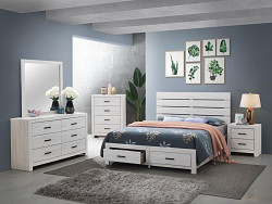Queen Storage Bed (Coastal White),...