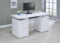                                                  							Contemporary White Computer Desk, 4...
                                                						 