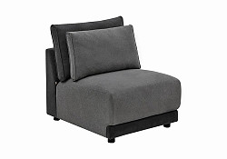                                                  							Armless Chair, Lt/ Dk Grey, 30.25 X...
                                                						 