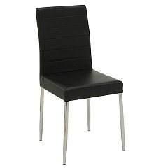                                                  							Black and Chrome Dining Chair (Pack...
                                                						 