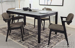                                                  							5PC Dining Set- Faux Slate/Black
                                                						 