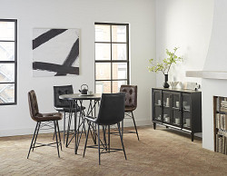                                                  							COUNTER HEIGHT TABLE (BLACK STAIN),...
                                                						 