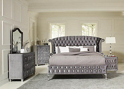                                                  							Deanna Bedroom Traditional Grey and...
                                                						 
