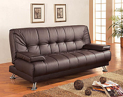                                                  							Casual Brown and Chrome Sofa Bed, 7...
                                                						 