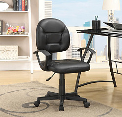                                                  							Contemporary Black Office Chair, 22...
                                                						 