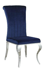                                                  							Side Chair, Ink Blue/Chrome 19.00"w...
                                                						 