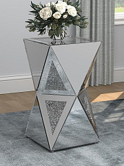                                                  							Side Table, Silver,13.75 X 13.75 X ...
                                                						 