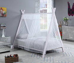                                                  							Georgina Pink Twin Tent Bed, 77.75 ...
                                                						 