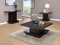                                                  							Cappuccino Wood Top Coffee Table, 3...
                                                						 