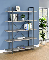                                                  							5-Shelf Bookcase (Grey Driftwood)  ...
                                                						 