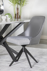                                                  							Swivel Dining Chair, Grey, 22.75 X ...
                                                						 