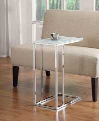                                                  							Transitional Chrome Snack Table, 10...
                                                						 