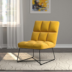                                                 							Accent Chair, Yellow 24.00 X 32.00 ...
                                                						 
