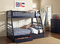                                                  							Ashton Navy Twin-Over-Full Bunk Bed...
                                                						 