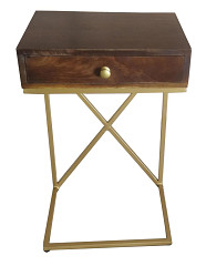                                                  							ACCENT TABLE, BRWN/GOLD,; 16.00 X 1...
                                                						 
