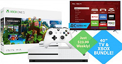                                                  							XBOX ONE S & 40" TCL TV BUNDLE
                                                						 