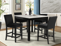 Lennon Marble/Black Counter Height Set