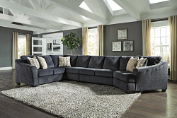                                                  							Eltmann 4-Piece Sectional with Cudd...
                                                						 