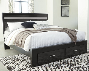 Starberry Queen Panel Bed with 2 Storage Drawers