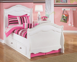                                                  							Exquisite Twin Sleigh Bed with 2 St...
                                                						 