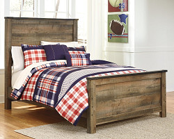 Trinell Twin Panel Bed with Mattres...