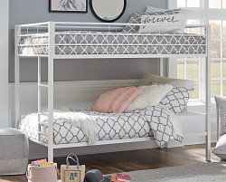                                                  							Broshard Twin/Twin Metal Bunk Bed
                                                						 