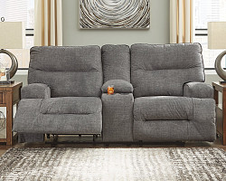                                                  							Coombs DBL Rec Loveseat w/Console
                                                						 