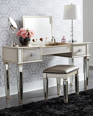 Lonnix Vanity/UPH Stool (2/CN)