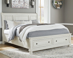 Robbinsdale Queen Sleigh Bed with S...
