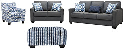                                                  							Kiessel Nuvella Sofa, Loveseat, Cha...
                                                						 