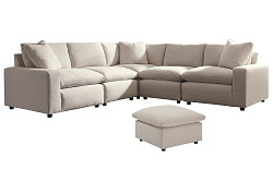                                                  							Savesto 6-Piece Sectional with Otto...
                                                						 