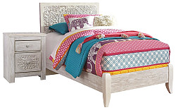                                                  							Paxberry Twin Panel Bed with Nights...
                                                						 
