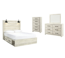                                                  							Cambeck Twin Panel Bed with 4 Stora...
                                                						 