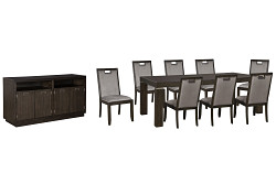                                                  							Hyndell Dining Table and 8 Chairs w...
                                                						 