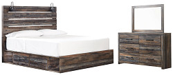                                                  							Drystan King Panel Bed with 4 Stora...
                                                						 